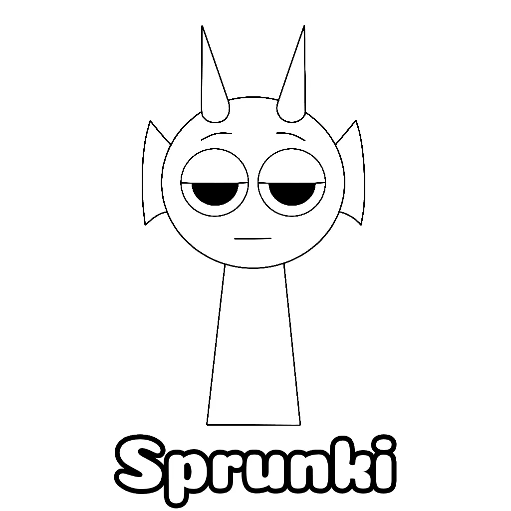 Sprunki Coloring Pages Free Printable PDF
