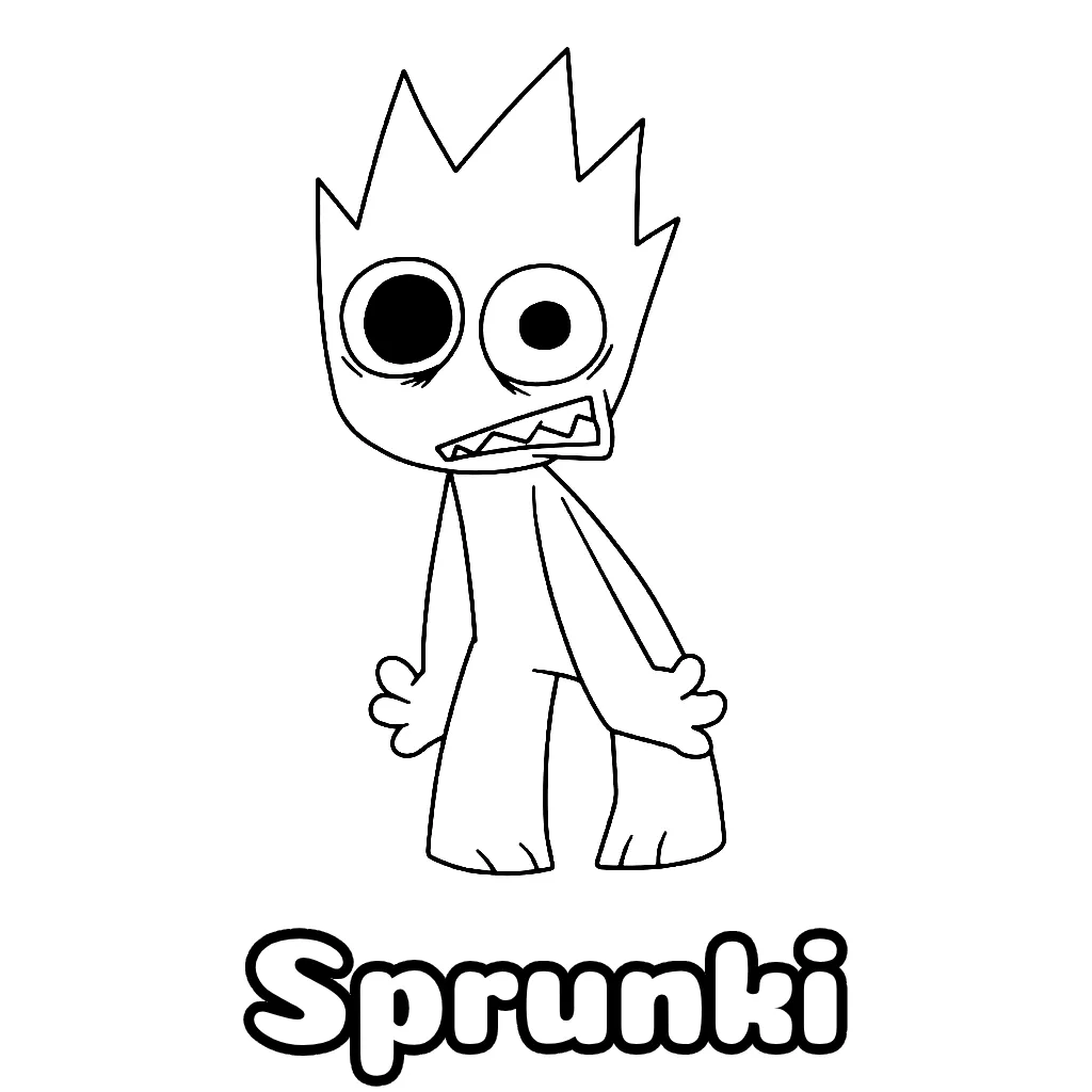 Sprunki Coloring Pages Free Printable PDF