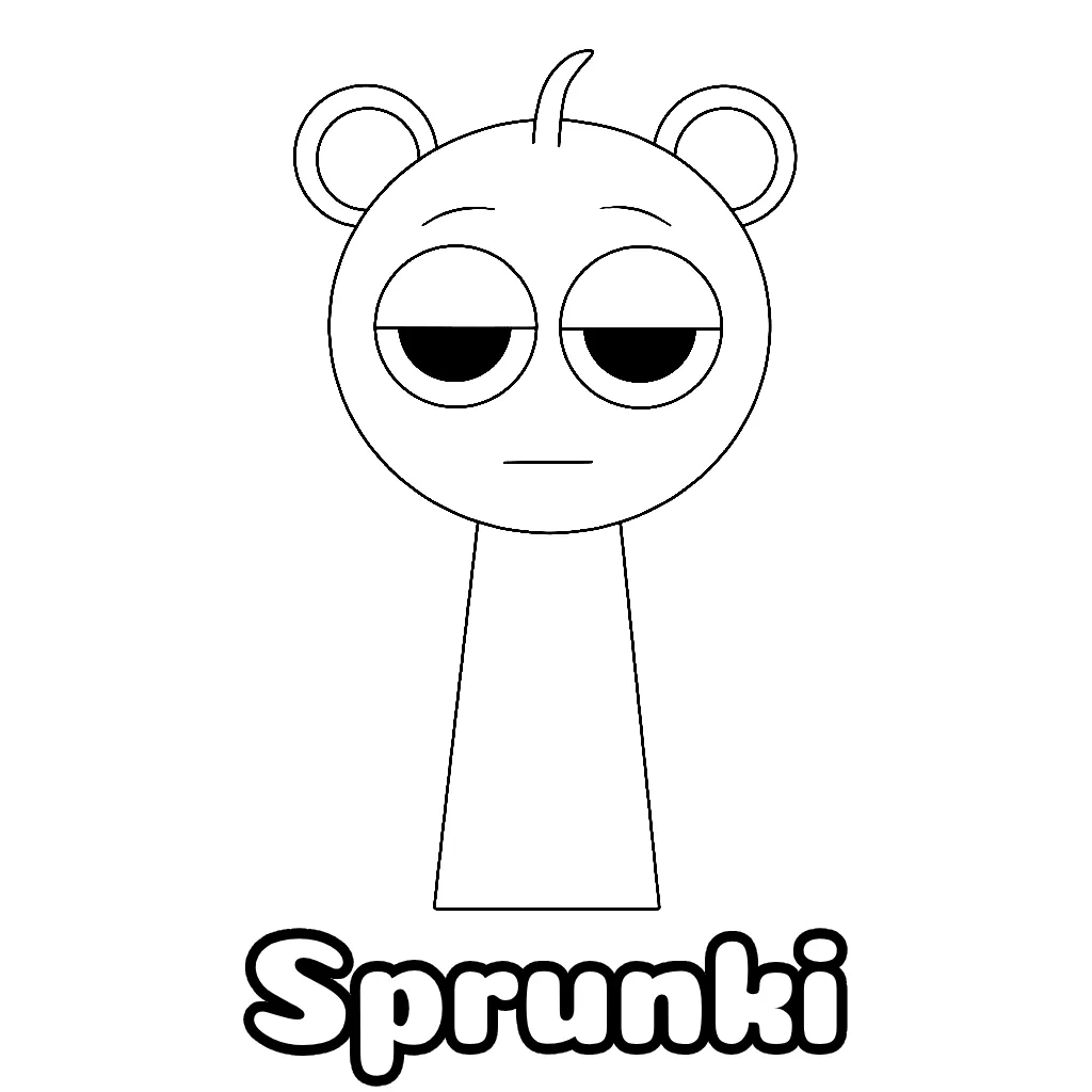 Sprunki Coloring Pages Free Printable PDF