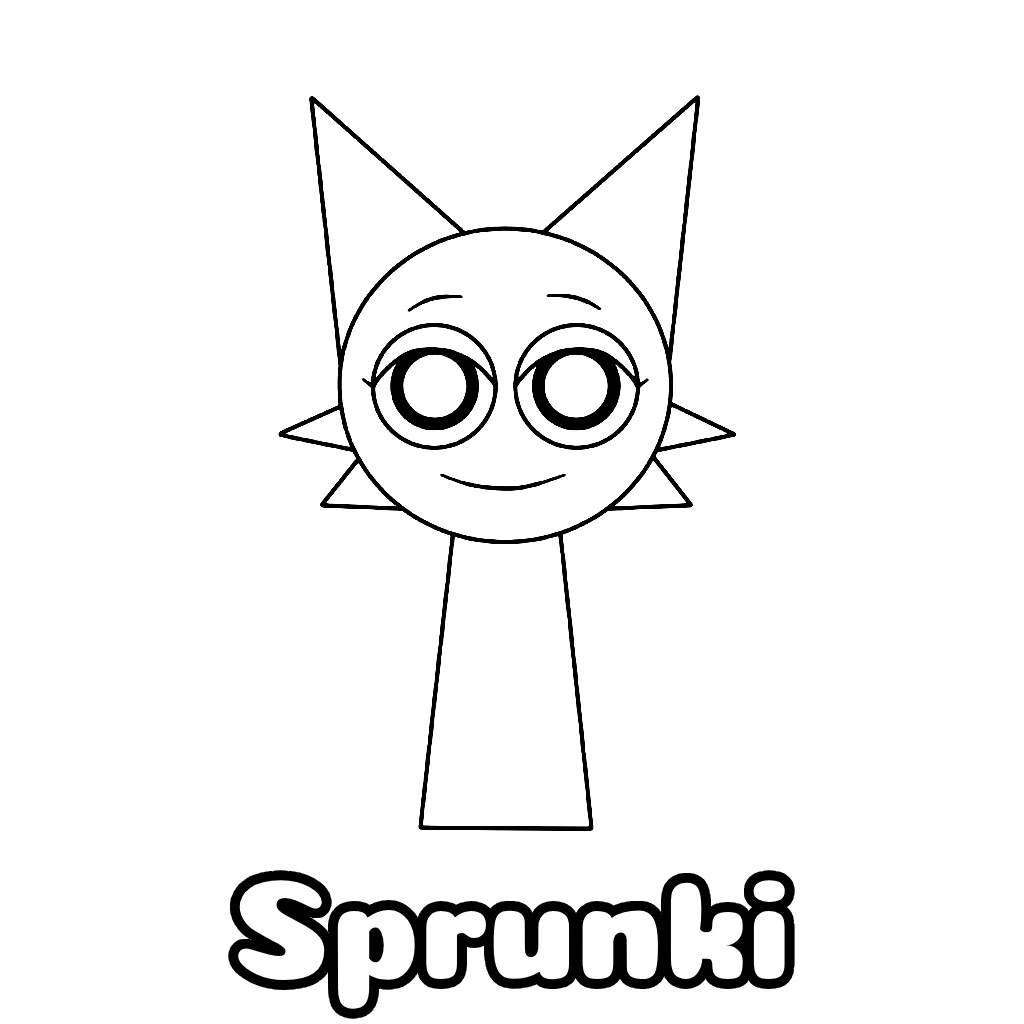 Sprunki Coloring Pages Free Printable PDF