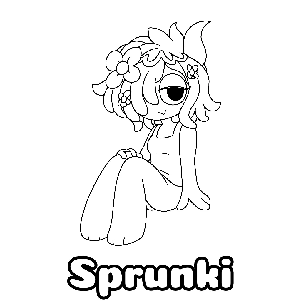 Sprunki Coloring Pages Free Printable PDF