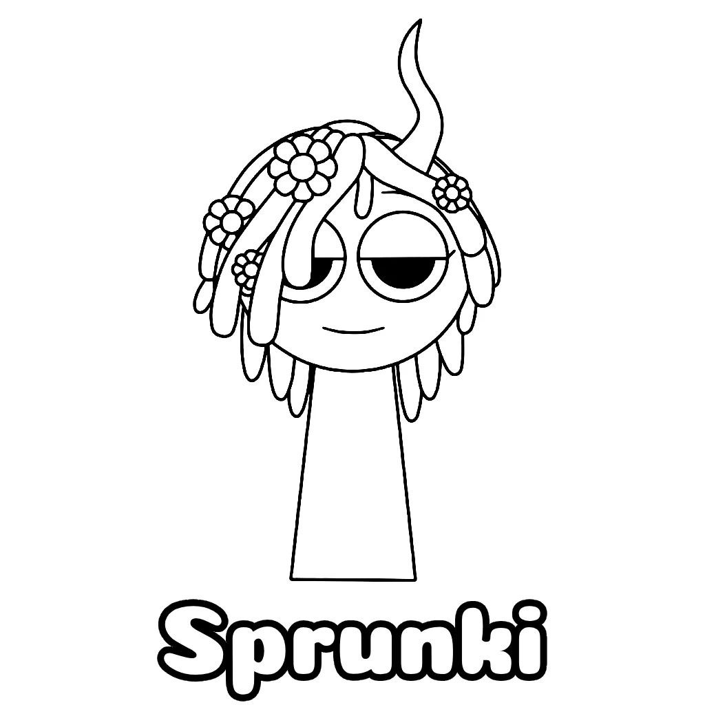 Sprunki Coloring Pages Free Printable PDF