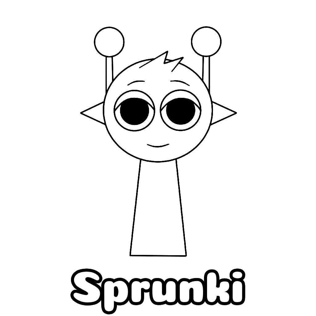 Sprunki Coloring Pages Free Printable PDF
