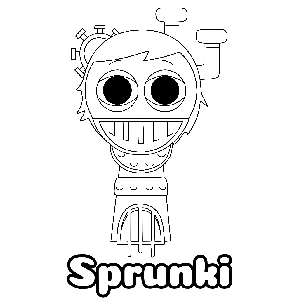 Sprunki Coloring Pages Free Printable PDF