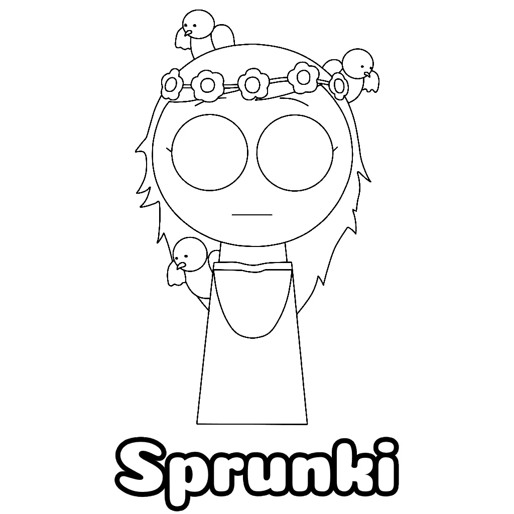 Sprunki Coloring Pages Free Printable PDF