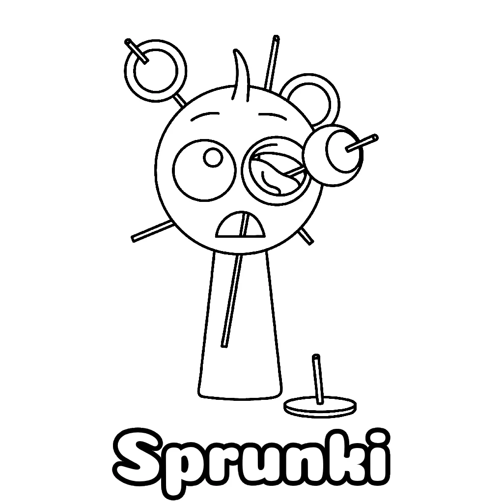 Sprunki Coloring Pages Free Printable PDF