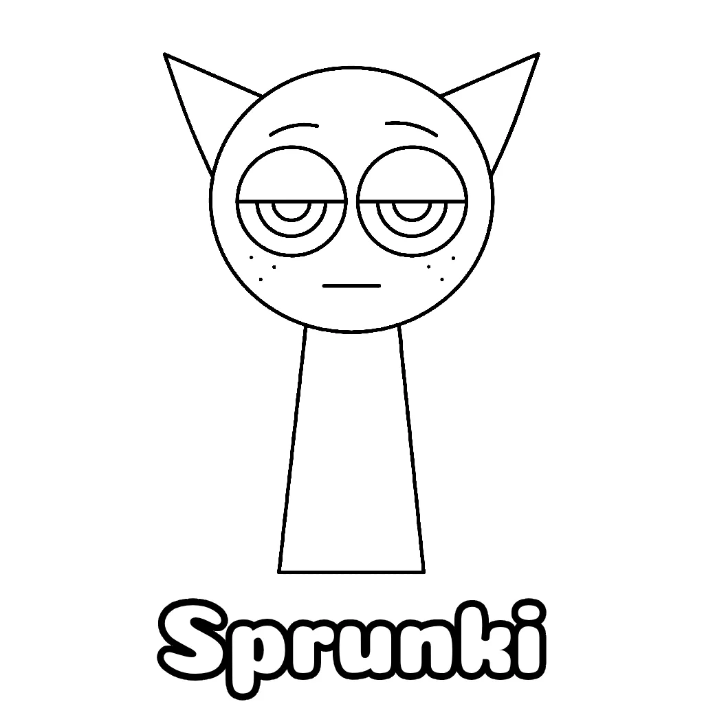 Sprunki Coloring Pages Free Printable PDF