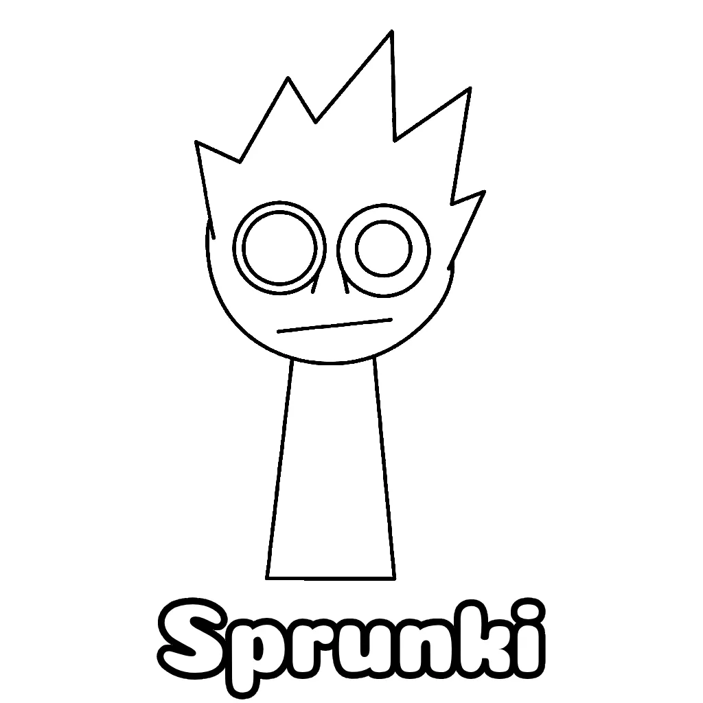 Sprunki Coloring Pages Free Printable PDF