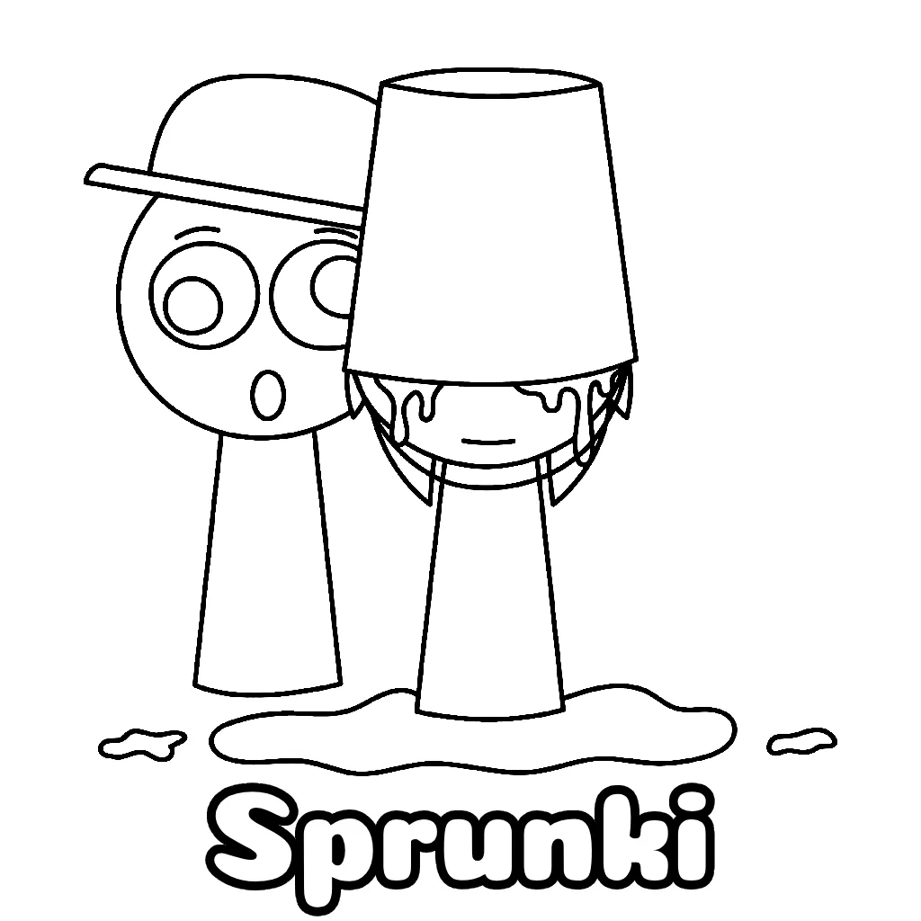 Sprunki Coloring Pages Free Printable PDF