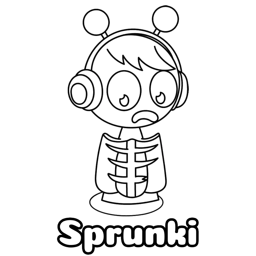 Sprunki Coloring Pages Free Printable PDF