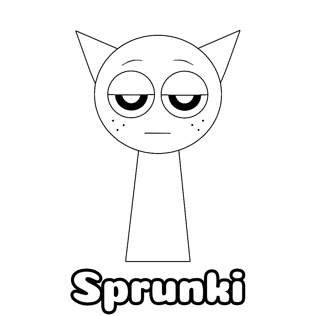 Sprunki Coloring Pages Free Printable PDF
