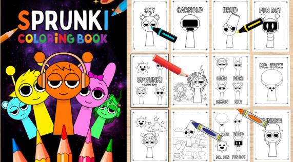 Sprunki coloring pages book